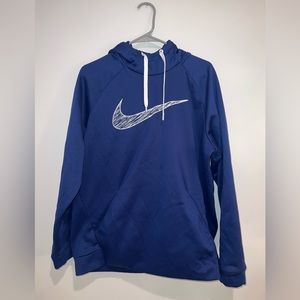 Blue Nike Therma Hoodie - Large